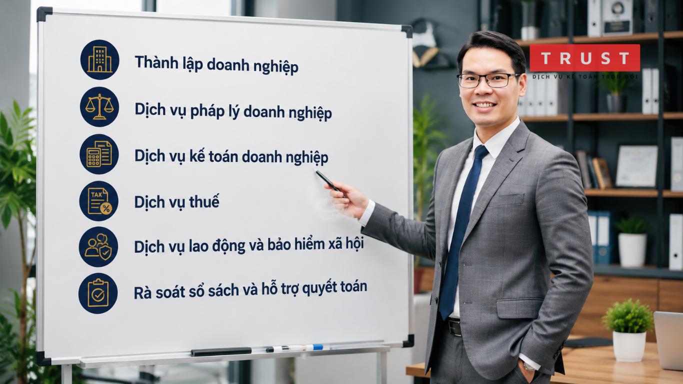 Dịch vụ kế toán Trust cung cấp cho công ty 1 người